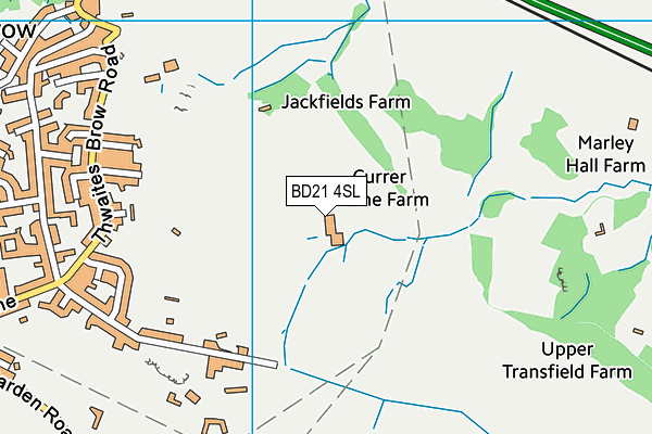 BD21 4SL map - OS VectorMap District (Ordnance Survey)
