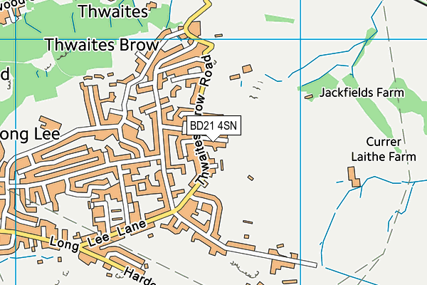 BD21 4SN map - OS VectorMap District (Ordnance Survey)