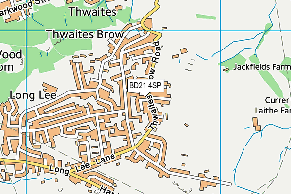 BD21 4SP map - OS VectorMap District (Ordnance Survey)