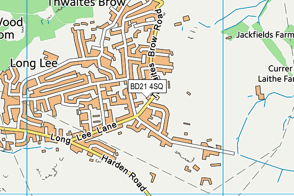 BD21 4SQ map - OS VectorMap District (Ordnance Survey)
