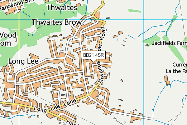 BD21 4SR map - OS VectorMap District (Ordnance Survey)