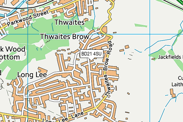 BD21 4SU map - OS VectorMap District (Ordnance Survey)