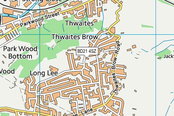 BD21 4SZ map - OS VectorMap District (Ordnance Survey)