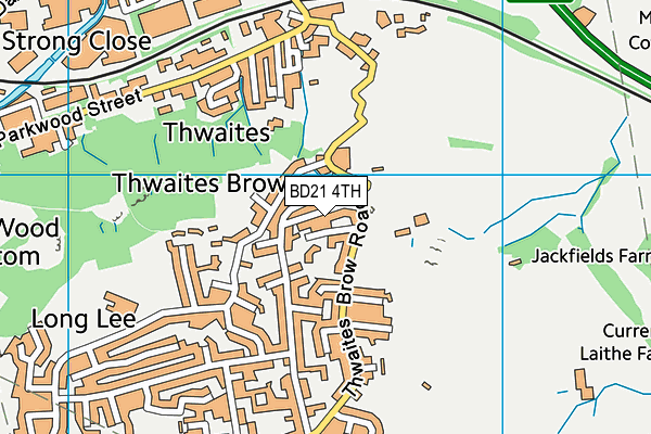 BD21 4TH map - OS VectorMap District (Ordnance Survey)