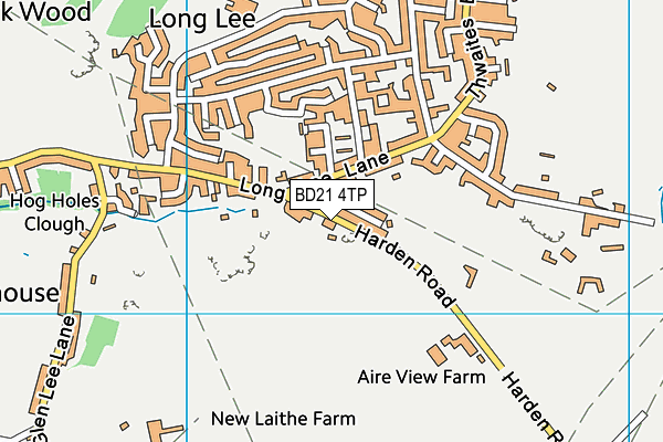 BD21 4TP map - OS VectorMap District (Ordnance Survey)