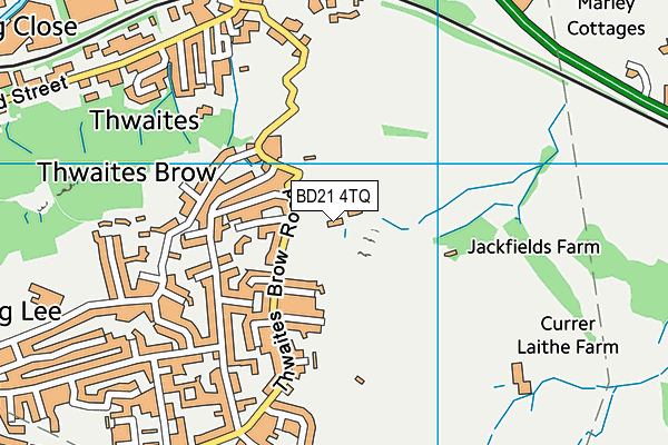 BD21 4TQ map - OS VectorMap District (Ordnance Survey)