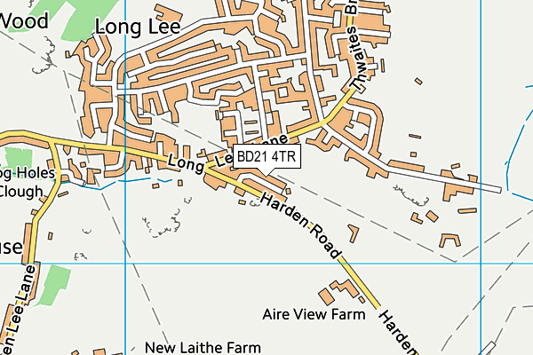 BD21 4TR map - OS VectorMap District (Ordnance Survey)