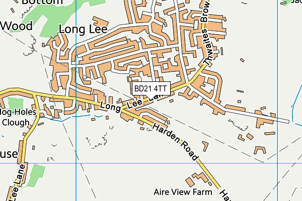 BD21 4TT map - OS VectorMap District (Ordnance Survey)