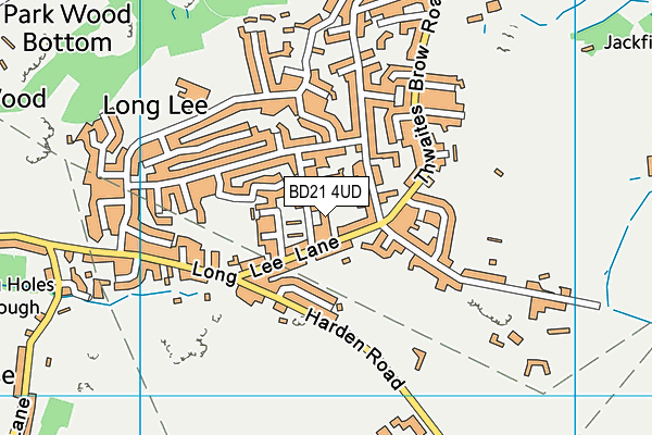 BD21 4UD map - OS VectorMap District (Ordnance Survey)