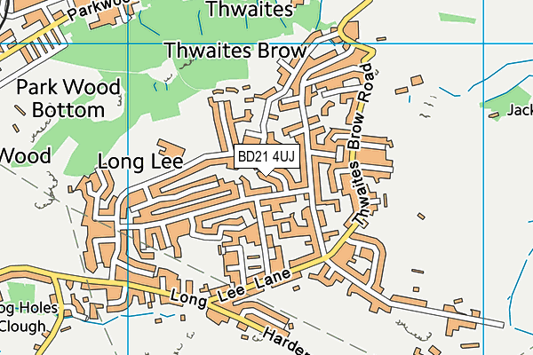 BD21 4UJ map - OS VectorMap District (Ordnance Survey)