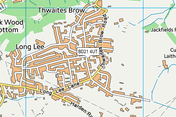 BD21 4UT map - OS VectorMap District (Ordnance Survey)