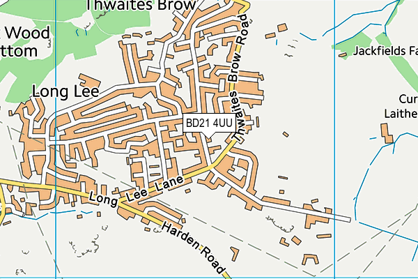 BD21 4UU map - OS VectorMap District (Ordnance Survey)