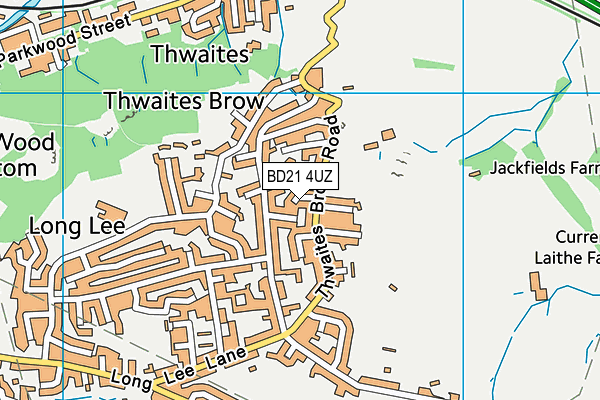 BD21 4UZ map - OS VectorMap District (Ordnance Survey)