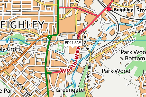 Trugym Keighley (Closed) map (BD21 5AE) - OS VectorMap District (Ordnance Survey)