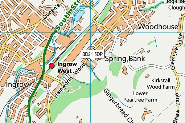 BD21 5DP map - OS VectorMap District (Ordnance Survey)