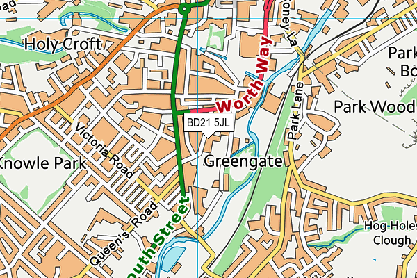 BD21 5JL map - OS VectorMap District (Ordnance Survey)