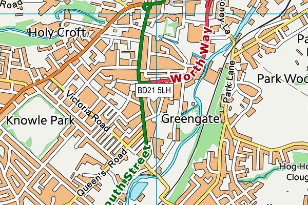 Nrgym Keighley map (BD21 5LH) - OS VectorMap District (Ordnance Survey)