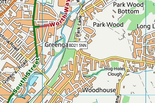 BD21 5NN map - OS VectorMap District (Ordnance Survey)