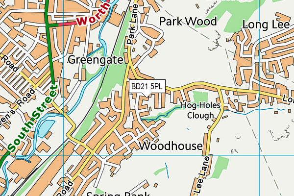 BD21 5PL map - OS VectorMap District (Ordnance Survey)