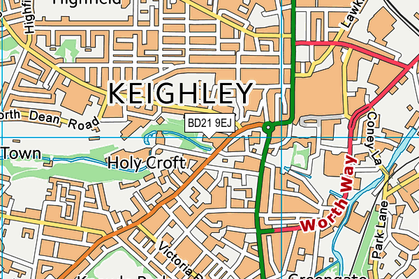 BD21 9EJ map - OS VectorMap District (Ordnance Survey)
