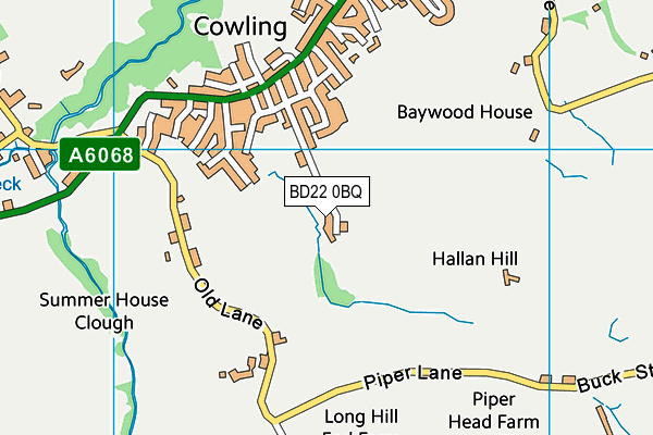 BD22 0BQ map - OS VectorMap District (Ordnance Survey)