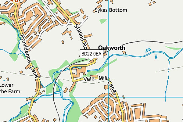 BD22 0EA map - OS VectorMap District (Ordnance Survey)