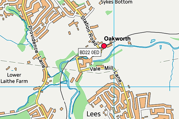 BD22 0ED map - OS VectorMap District (Ordnance Survey)