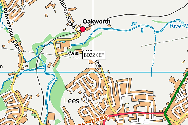 BD22 0EF map - OS VectorMap District (Ordnance Survey)