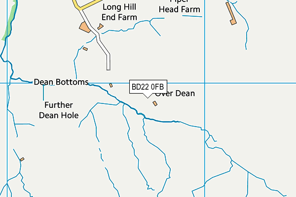 BD22 0FB map - OS VectorMap District (Ordnance Survey)