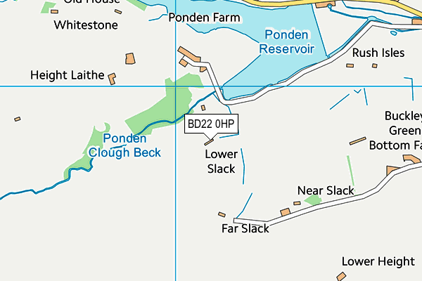 BD22 0HP map - OS VectorMap District (Ordnance Survey)