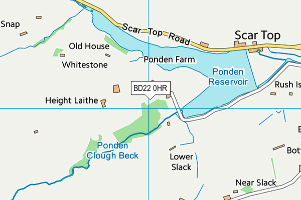 BD22 0HR map - OS VectorMap District (Ordnance Survey)