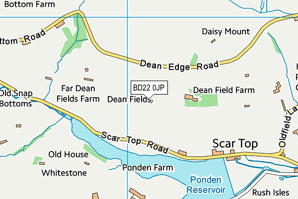 BD22 0JP map - OS VectorMap District (Ordnance Survey)