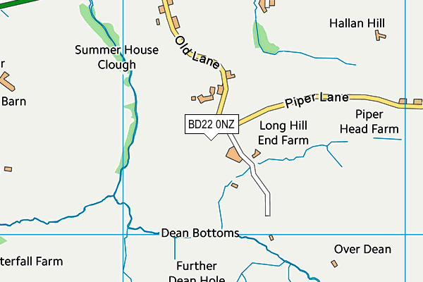 BD22 0NZ map - OS VectorMap District (Ordnance Survey)