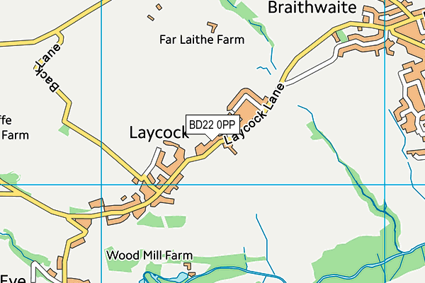 Laycock Primary School map (BD22 0PP) - OS VectorMap District (Ordnance Survey)