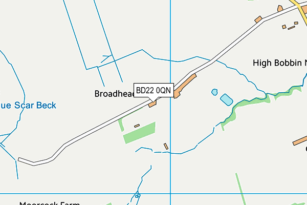 BD22 0QN map - OS VectorMap District (Ordnance Survey)