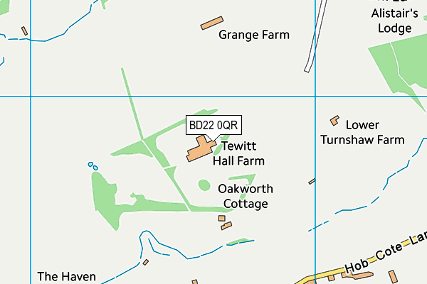 BD22 0QR map - OS VectorMap District (Ordnance Survey)