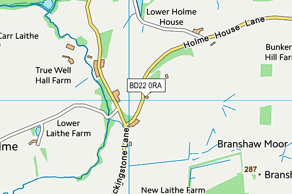 BD22 0RA map - OS VectorMap District (Ordnance Survey)