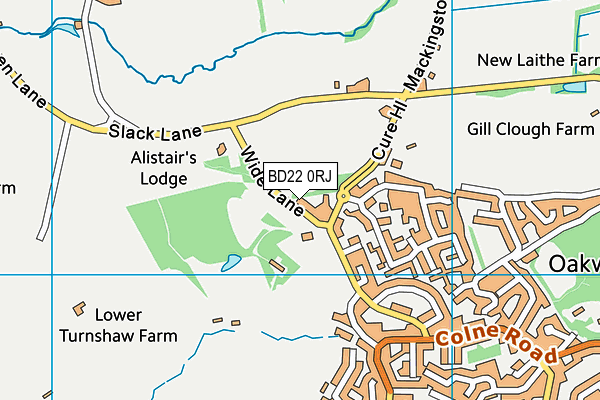 Oakworth Cricket Club map (BD22 0RJ) - OS VectorMap District (Ordnance Survey)