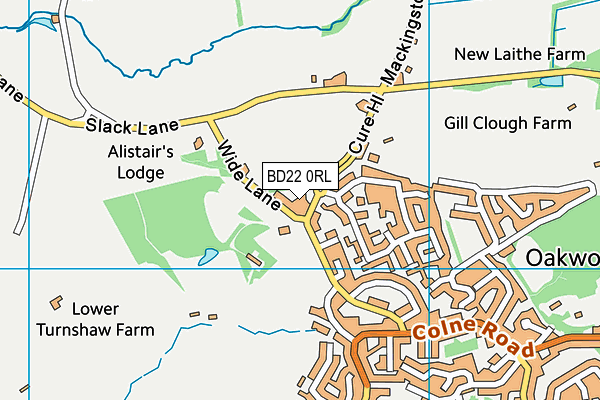 BD22 0RL map - OS VectorMap District (Ordnance Survey)