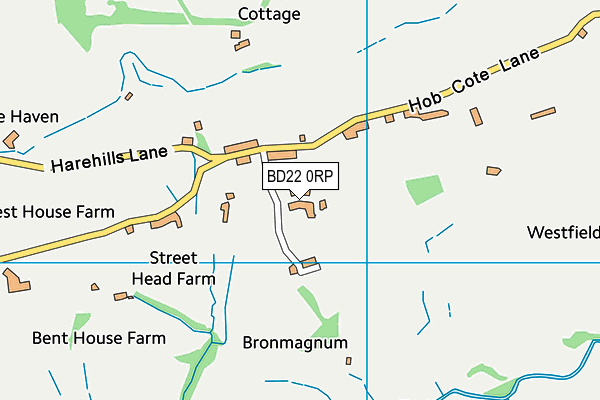 BD22 0RP map - OS VectorMap District (Ordnance Survey)