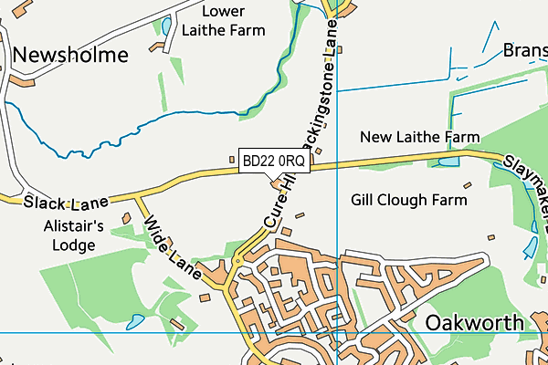 BD22 0RQ map - OS VectorMap District (Ordnance Survey)