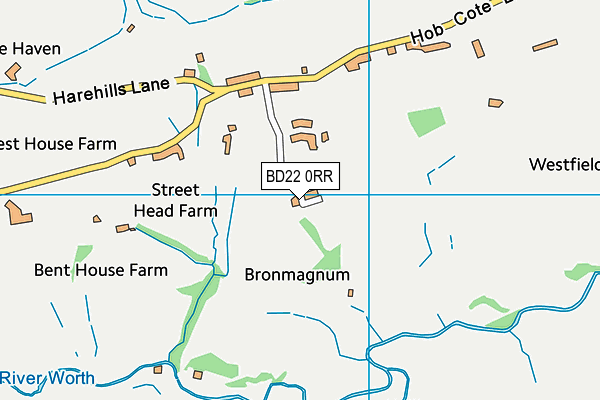 BD22 0RR map - OS VectorMap District (Ordnance Survey)