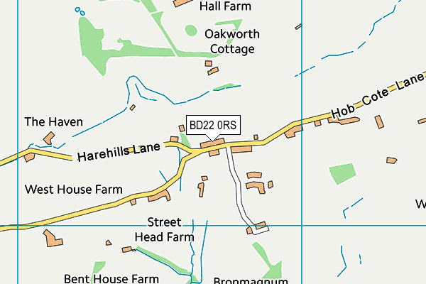 BD22 0RS map - OS VectorMap District (Ordnance Survey)