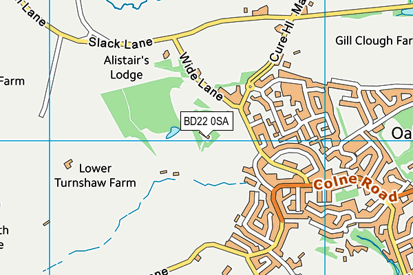 BD22 0SA map - OS VectorMap District (Ordnance Survey)