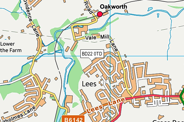 BD22 0TD map - OS VectorMap District (Ordnance Survey)