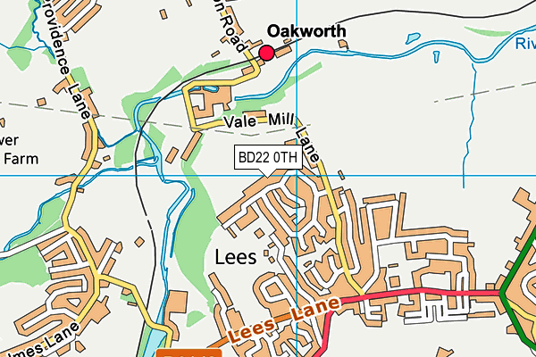 BD22 0TH map - OS VectorMap District (Ordnance Survey)