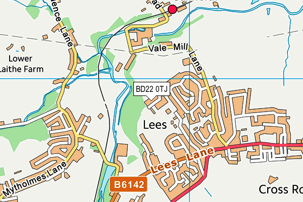 BD22 0TJ map - OS VectorMap District (Ordnance Survey)