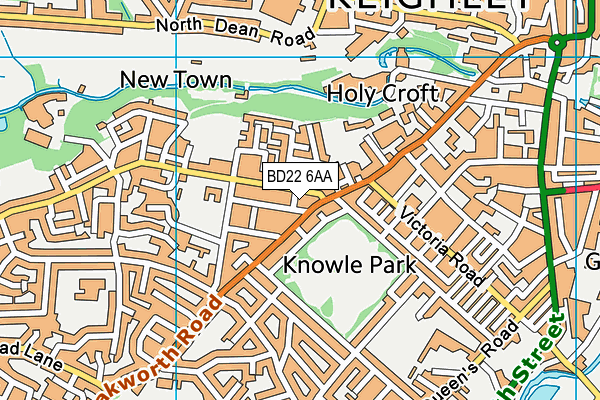 BD22 6AA map - OS VectorMap District (Ordnance Survey)