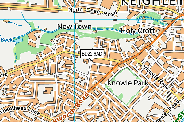 BD22 6AD map - OS VectorMap District (Ordnance Survey)