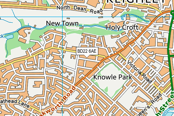 BD22 6AE map - OS VectorMap District (Ordnance Survey)